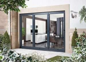 AluVu External Bi-Fold Sliding Pre-Finished Anthracite Grey external Door - RIGHT HAND -LPD Doors