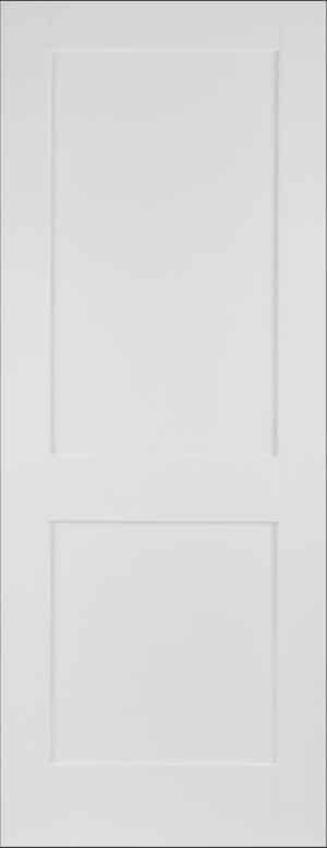 WHITE SHAKER 2 PANEL PRIMED INTERNAL DOOR - Mendes Doors