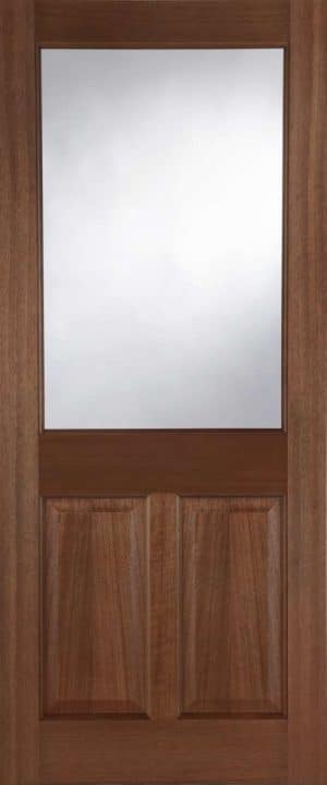 Hardwood 2XG 2 Panel Un-Glazed External Door - Mendes Doors