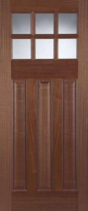 HARDWOOD PATTERN 664 UN-GLAZED EXTERNAL DOOR - Mendes Doors