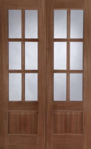 Hardwood Hampstead Rebated Pair (RHPO) Un-Glazed External Door - Mendes Doors