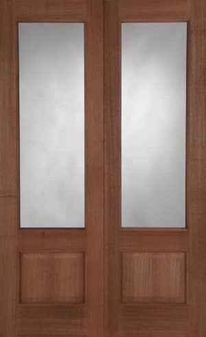 Hardwood Chiswick Rebated Pair (RHPO) Un-Glazed External Door - Mendes Doors