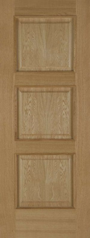 OAK MADRID 3 PANEL RAISED MOULD FD30 PREFINISHED INTERNAL DOOR - Mendes Doors