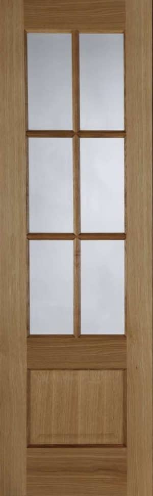 OAK HAMPSTEAD 6 LIGHT GLAZED PREFINISHED INTERNAL DOOR - Mendes Doors