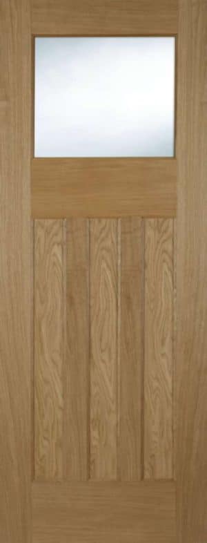 OAK 1930 3 PANEL 1 LIGHT UNGLAZED UNFINISHED INTERNAL DOOR - Mendes Doors