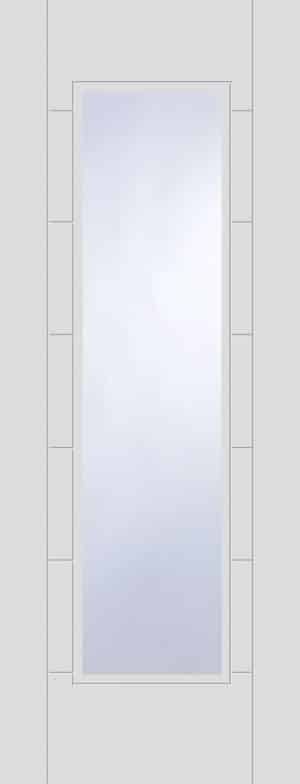 WHITE CORSICA 1 LIGHT GLAZED FD30 PRIMED TRADE INTERNAL DOOR - Mendes Doors