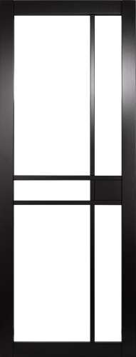 Black Naples Clear Glazed Primed Internal Door - Mendes Doors