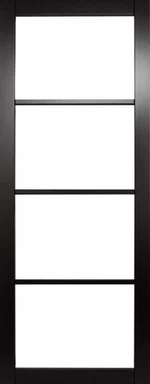 Black Rome Clear Glazed Primed Internal Door - Mendes Doors