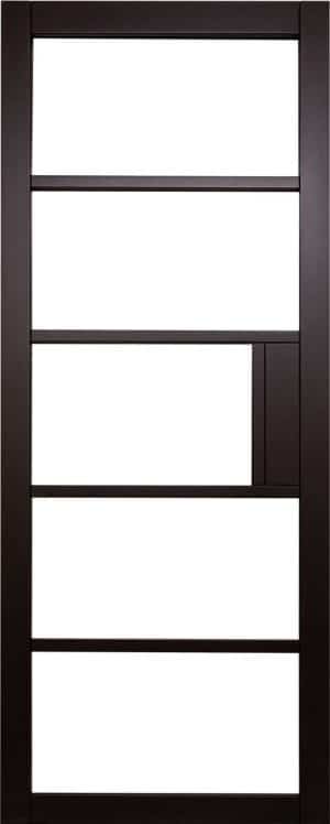 Black Venice Clear Glazed Primed Internal Door - Mendes Doors