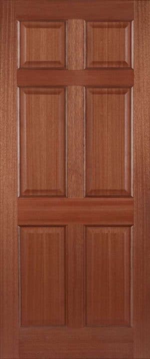 HARDWOOD COLONIAL 6 PANEL EXTERNAL DOOR - Mendes Doors