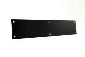 Atlantic Finger Plate Pre drilled with screws 650mm x 75mm - Matt Black