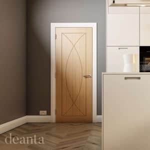 Amalfi Prefinished Oak FD30 Internal Door FSC - Deanta Doors