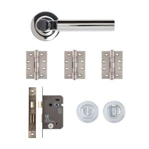 Arcadia Bathroom Kit Polished Chrome Finish - Deanta Doors