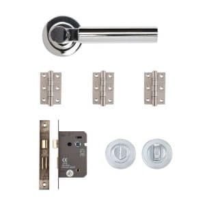 Arcadia Bathroom Kit Polished Chrome Finish - Deanta Doors