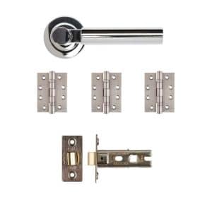 Arcadia Latch Kit Polished Chrome Finish - Deanta Doors