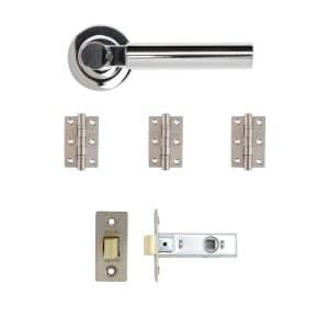 Arcadia Latch Kit Polished Chrome Finish - Deanta Doors