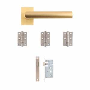 Ares Urban Latch Kit | 76x50x2mm Hinges - Deanta Doors