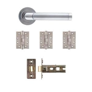 Augustus Latch Kit Matt Polished Chrome Finish - Deanta Doors