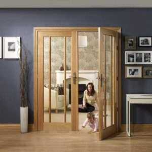 Oak Pair Maker in Contemporary Style for Metric Sized Doors - XL Joinery Doors