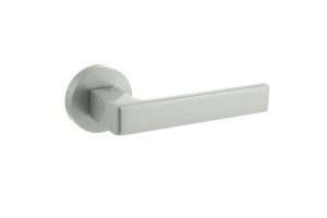 CleanTouch Anti-Bac Forme Asti Designer Lever on Minimal Round Rose - Satin Chrome