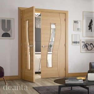 Cadiz Prefinished Oak Glazed Internal Door FSC - Deanta Doors