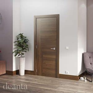 Cadiz Prefinished Walnut Internal Door FSC - Deanta Doors