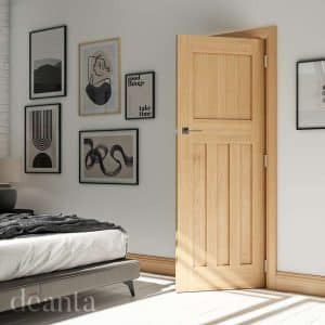 Cambridge Unfinished Oak Internal Door - Deanta Doors