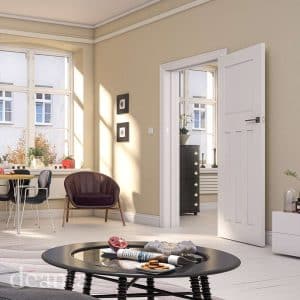 Cambridge White Primed Internal Door - Deanta Doors