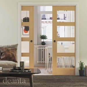 Coventry Prefinished Oak Glazed Internal Door FSC - Deanta Doors