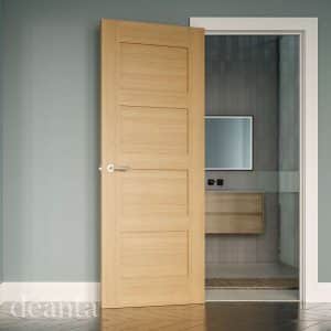 Coventry Prefinished Oak FD30 Internal Door FSC - Deanta Doors