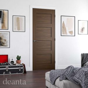 Coventry Prefinished Walnut FD30 Internal Door FSC - Deanta Doors