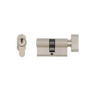 Euro Cylinder Lock Satin Nickel Finish - Deanta Doors