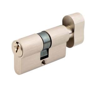 Euro Cylinder Lock Satin Nickel Finish - Deanta Doors