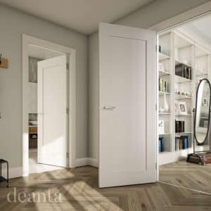 Denver White Primed Internal Door - Deanta Doors