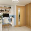 Ely Prefinished Oak 1SL Glazed FD30 Internal Door FSC - Deanta Doors - Image 2