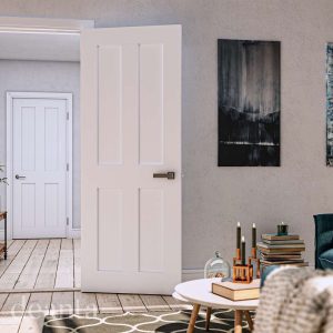 Eton White Primed FD30 Internal Door - Deanta Doors