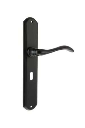 Forme Valence Solid Brass Key Lever on Backplate - Matt Black