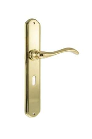 Forme Valence Solid Brass Key Lever on Backplate - Polished Brass