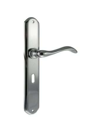 Forme Valence Solid Brass Key Lever on Backplate - Polished Chrome