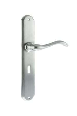 Forme Valence Solid Brass Key Lever on Backplate - Satin Chrome