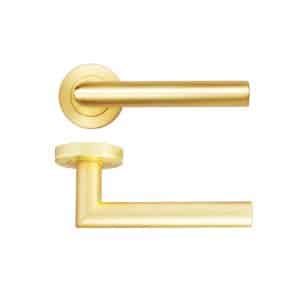 Ares Satin Brass Handle - Deanta Doors