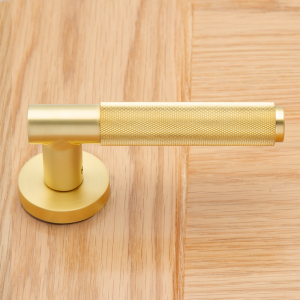 Sparta Satin Brass Handle - Deanta Doors