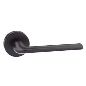 Forme Milly Designer Lever on Minimal Round Rose - Matt Black