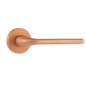 Forme Milly Designer Lever on Minimal Round Rose - Urban Satin Copper