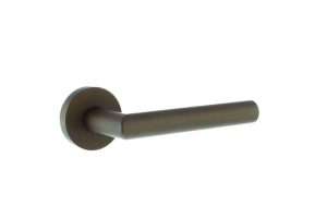 Forme Elle Designer Lever on Minimal Round Rose - Urban Dark Bronze