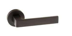 Forme Asti Designer Lever on Minimal Round Rose - Matt Black