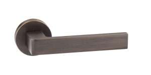 Forme Asti Designer Lever on Minimal Round Rose - Urban Bronze