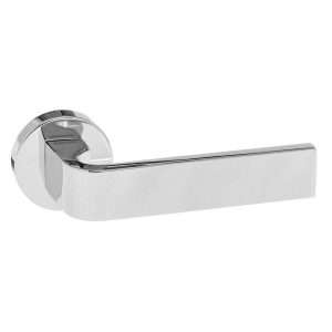 Forme Monza Designer Lever on Minimal Round Rose - Polished Chrome