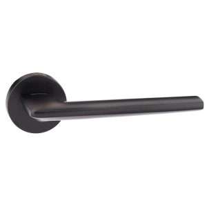 Forme Boston Designer Lever on Minimal Round Rose - Matt Black