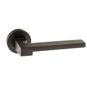 Forme Ginevra Designer Lever on Minimal Round Rose - Matt Black